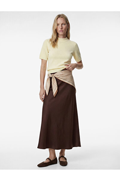 Koton Πλεκτό πουλόβερ με κοντό μανίκι ψηλός λαιμός