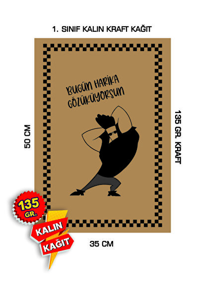 duha trend 35x50 120 Gr. Kraft Kağıt Oto Paspası Jony Bravo 100 Adet