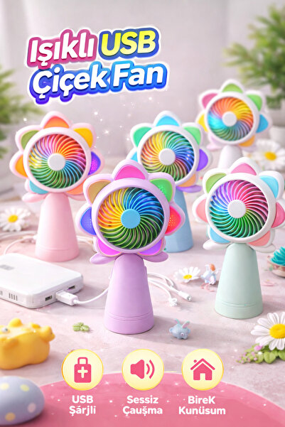 NURDAY fan_ MİNİ FAN_IŞIKLI FAN Çanta boy mini el fanı
