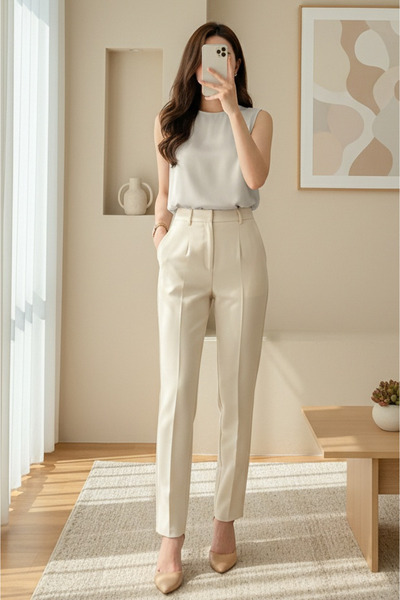 Modamorfo Εσώρουχο με στρογγυλή λαιμόκοψη και μηδενικά μανίκια - μπεζ