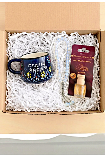 Home Coffee Cup "3-Pack My Dear Dad Mug+Tasbih+Car Fragrance Father's Day"