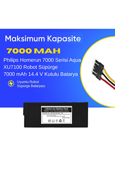 ümit maker Philips Homerun 7000 Serisi Aqua XU7100 Robot Süpürge 7000 mAh 14....