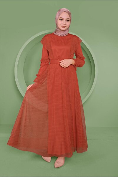 Alvina Belted Tulle Dress 41408
