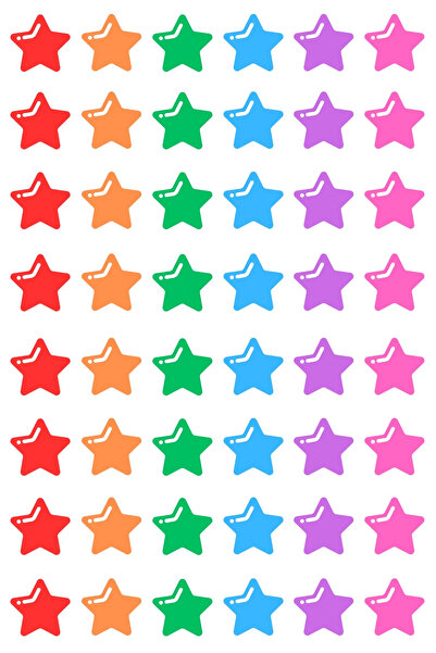 Bimotif Σετ αυτοκόλλητα μικτό χρώμα στρογγυλό γωνιακό αστέρι, 960 τμχ