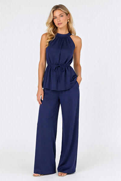 lubiti Σετ με λαιμόκοψη halter και δέσιμο στη μέση, από ύφασμα modal