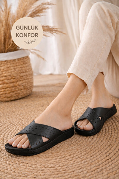 Babetty Γυναικείες ορθοπεδικές καθημερινές παντόφλες με επίπεδη τακούνι Άνετε...