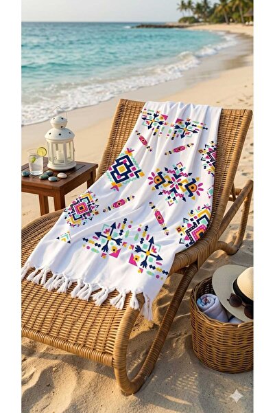 KISAYOL Μποέμ Μπαμπού Πεστεμάλ, Πετσέτα Παραλίας, Σάλι, Παρεό, Διακοσμητικό Ρ...