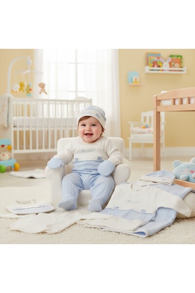 MİLAYS LİFE HOME COLLECTİON طقم زيبين للأطفال مكون من 10 قطع مصنوع من القطن ا...