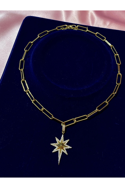 h&b design jewel 316L PoLe NeckLace with Star Pattern