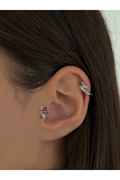 h&b design jewel Cerrahi Çelik Silver Renkli Piercing