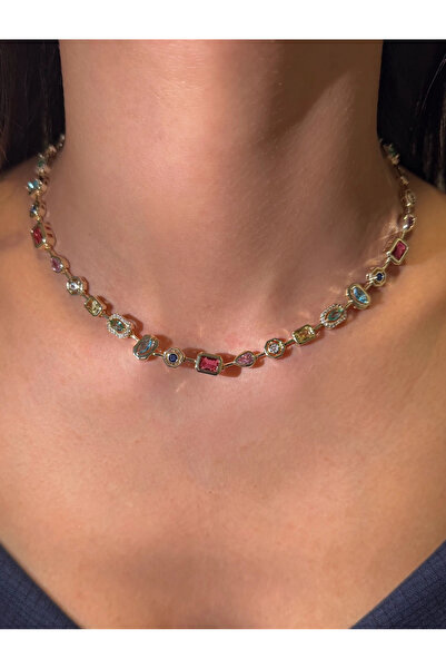 h&b design jewel Renkli Taşlı Kolye