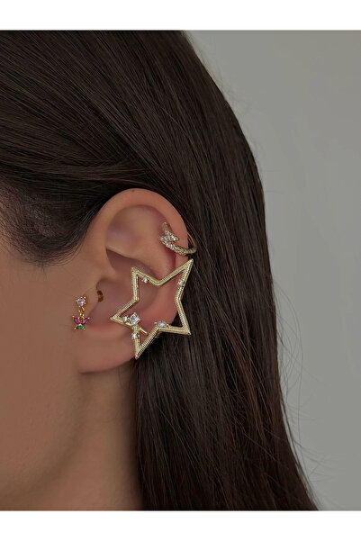 h&b design jewel Çelik Yıldız Earcuff