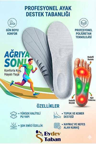 Bydev Taban Ortopedik Tabanlık – İçe Basma , Ağrı Giderici Özel Rahat Taban