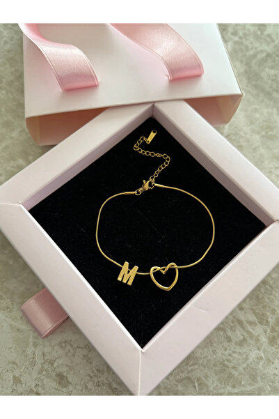 h&b design jewel Steel Knot Heart m Letter Bracelet