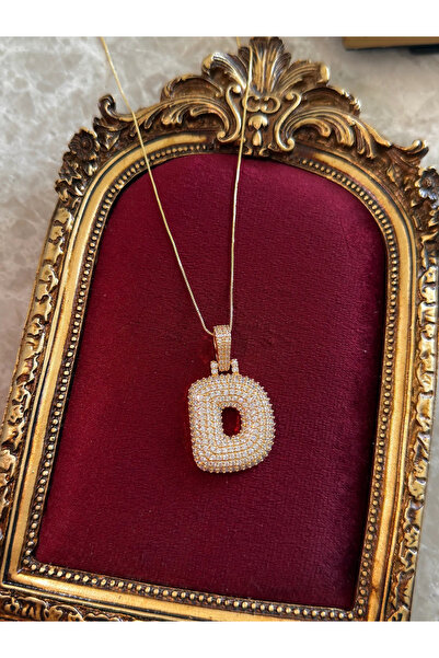 h&b design jewel Steel Hailey D Letter Necklace