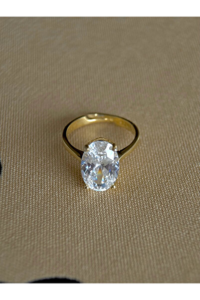 h&b design jewel 925 Ayar Gümüş Tek Taş Yüzük