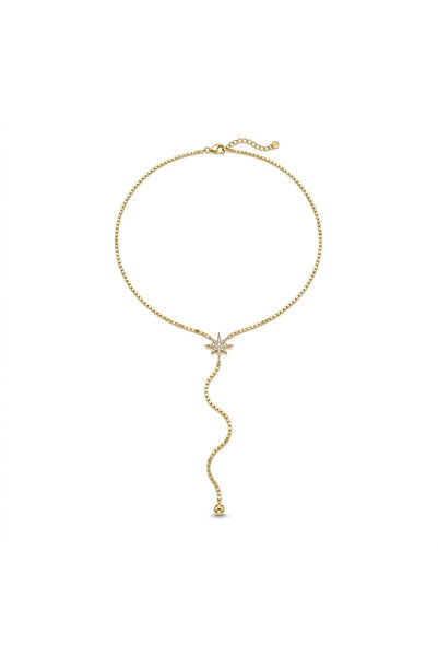 h&b design jewel Steel Sequin Chain Star Pendant Necklace