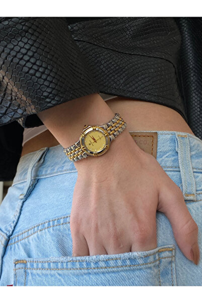 h&b design jewel Çelik Çift Renk Vintage Saat
