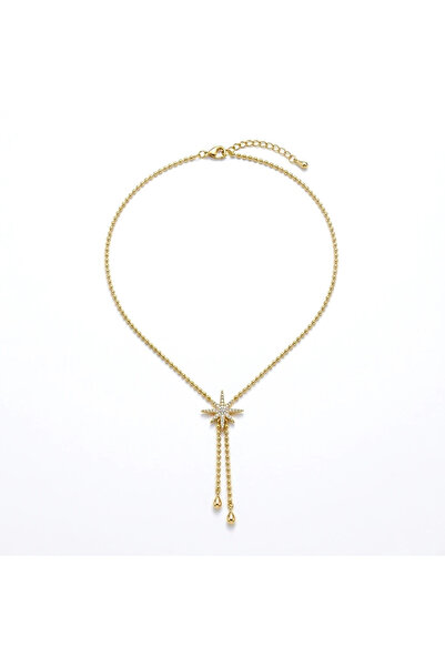 h&b design jewel قلادة على شكل نجمة من الفولاذ على شكل سلسلة كروية