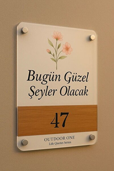 Outdoor One Kişiye Özel Pleksi Kapı İsimliği | Yazılı Pleksi Apartman & Site ...