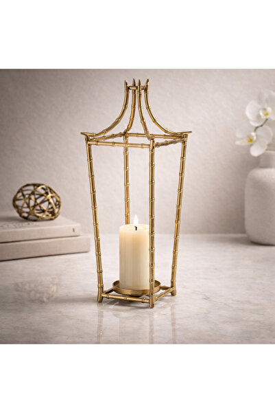 zepce design Dekoratif Gold Fener büyük mumluk şamdan