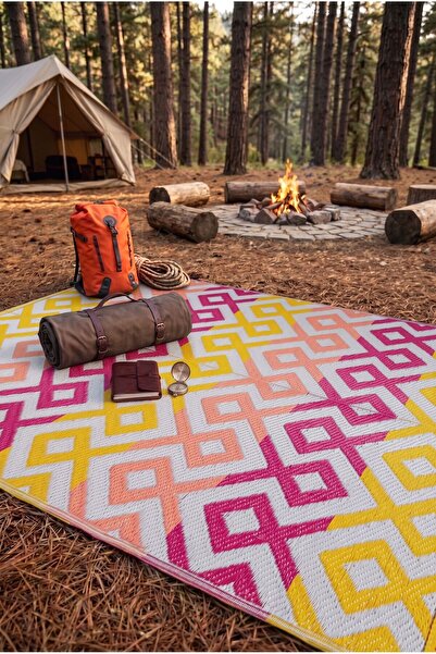 Konfor Halı Savana 8812 Plaj Kamp Piknik Bahçe Halısı Balkon Teras Hasır Mat ...