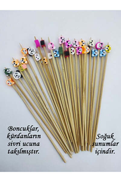 BEYHAN BAYHAN 15 Cm Uzun Kürdan - 30 Adet Dekoratif Sevimli Hayvanlar Boncukl...