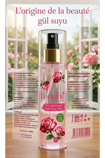 LORİGİNE DE LA BEAUTE L'origine de la beauté Gül Suyu 200 ml