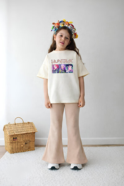 Belya Kids Wear طقم بنطلون علوي وسفلي كامل الحجم للفتيات بتصميم هون 1