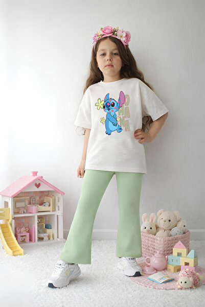 Belya Kids Wear Κοριτσίστικο Σετ Ολόσωμο Τοπ και Κολάν Υπερμεγέθους Κομψής Σχ...