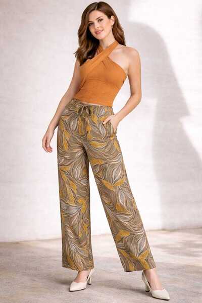 Pupa Women's Loose Cut Viscose Trousers