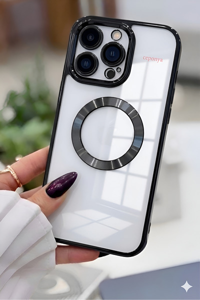 Ceponya iPhone 12 Pro Compatible Case Corners Colorful Luxury Transparent Camera Protection Silicone Cover