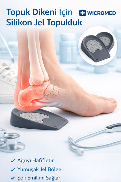 wicromed Topuk Dikeni Tabanlık Ortopedik Silikon Topukluk Plus Lüx Seri