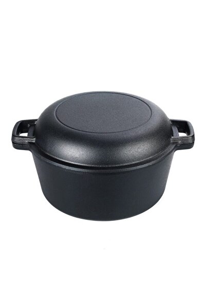 Perfect Home Oala de fonta cu capac, 2 in 1, 5 L, 26 cm,