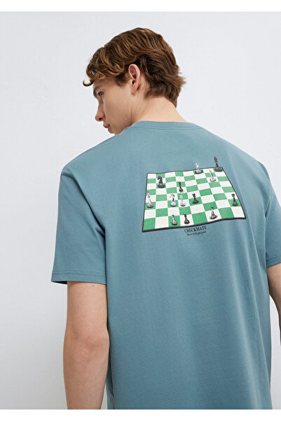 Mavi T-Shirt mit Schach-Print, lockerer Schnitt / bequemer, lockerer Schnitt ...