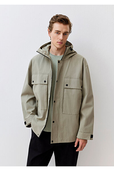 Mavi Grüne Jacke mit Kapuze, Oversize / Weit geschnitten 0110365-71484