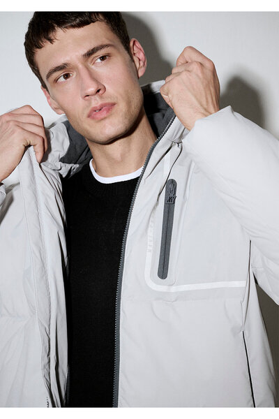 Mavi Water Repellent K Hooded Gray Inflatable Jacket 0110463-70075