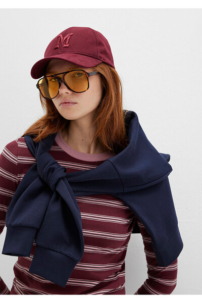 Mavi M Logo Embroidered Claret Red Hat 1912255-82051