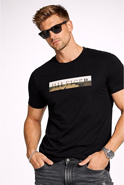 Tommy Hilfiger Camo Grafik Logolu PAMUKLU TSHİRT