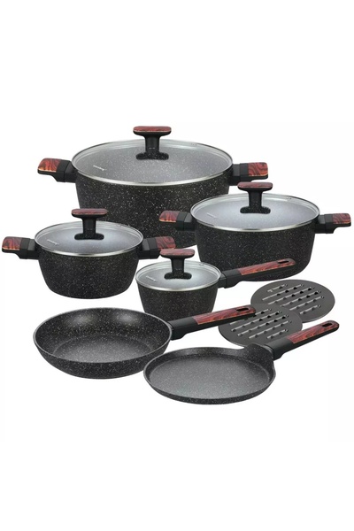 Klausberg Set de oale și tigăi cu capace și cratițe 16/20/24/28/24/24 CM Klau...