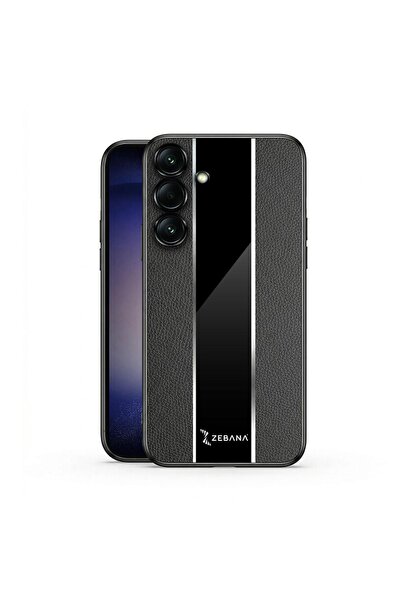 Zebana Samsung Galaxy A16 Uyumlu Kılıf Zebana Premium Deri Kılıf Siyah
