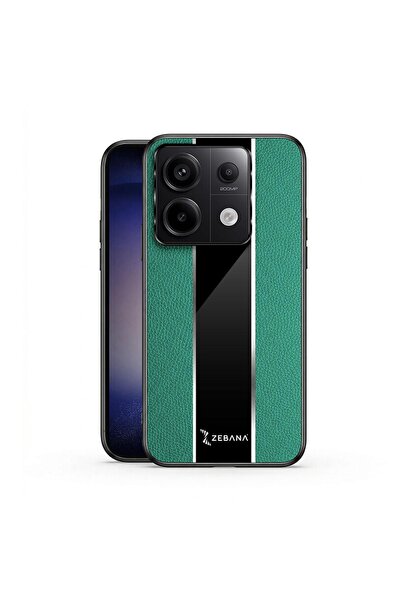 Zebana Xiaomi Redmi Note 13 Pro 5G Uyumlu Kılıf Premium Deri Kılıf Yeşil