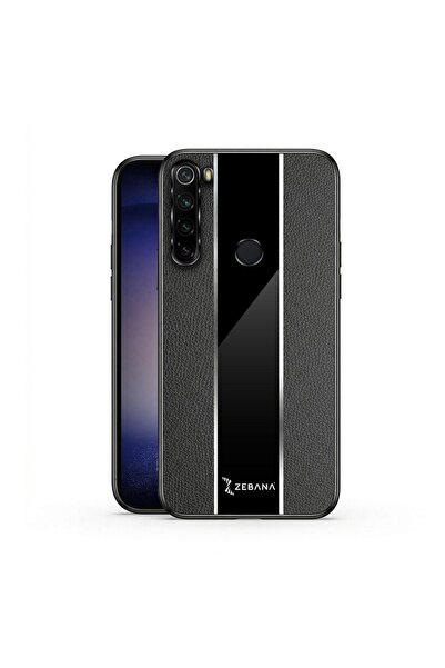 Zebana Xiaomi Redmi Note 8 Uyumlu Kılıf Premium Deri Kılıf Siyah