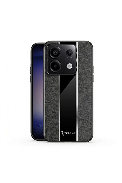 Zebana Xiaomi Redmi Note 13 Pro 5G Uyumlu Kılıf Premium Deri Kılıf Siyah