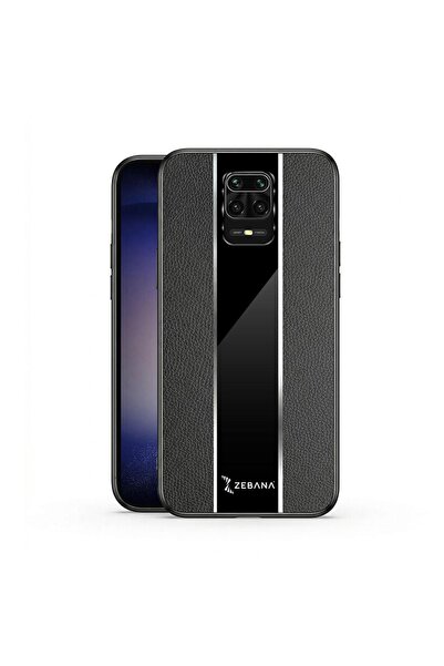 Dara Aksesuar Xiaomi Redmi Note 9S Uyumlu Kılıf Zebana Premium Deri Kılıf Siyah