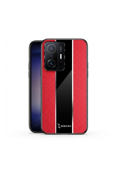 Zebana Xiaomi Mi 11t Pro Compatible Case Premium Leather Case Red