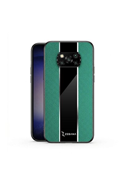 Zebana Xiaomi Poco X3 Pro Uyumlu Kılıf Premium Deri Kılıf Yeşil