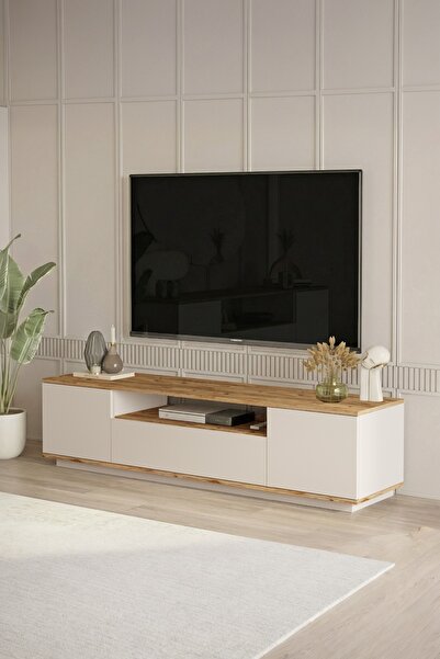 Yurupa Aven Tv Ünitesi Tv Sehpası Kapaklı 180cm Çam-Kaşmir AVE7-AKA