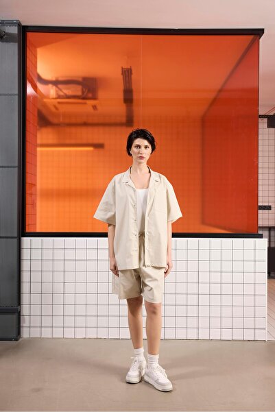 GMG FIRENZE Ανδρικό πουκάμισο Apaj Yaka oversized με τύπωμα