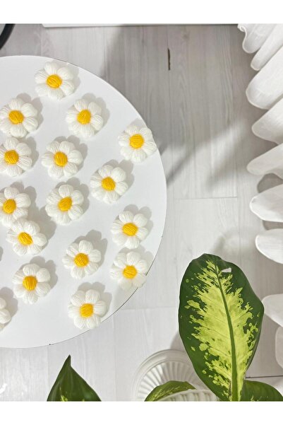 ENAM El Örgüsü Papatya Bebek Ceketlerine Battaniye ve Süs Eşyalarına ( 10 adet)